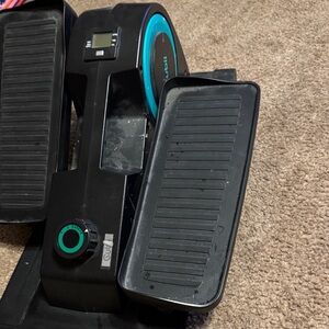 Black and Teal Under-Desk Elliptical Trainer